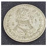 1960 Un Peso Mexicanos Silver Coin