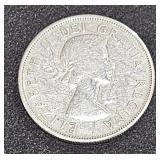 1957 Canada 50 Cents Silver Coin