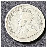 1929 South Africa Shilling  Silver Coin