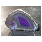 1/2 Geode Thunder Egg 2 1/4" T x 3 1/2" W x