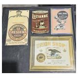3 Metal Signs Small & Vintage 1951 Cook Booklet .m