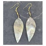 Shell Drop Earrings 3 1/4" Long