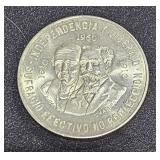 1960 Diez Pesos 28.888 G Ley 900 Silver Coin