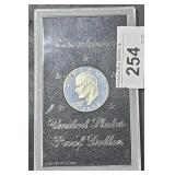 1972 S Silver Eisenhower Proof Dollar in Case