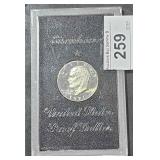 1971 S Silver Eisenhower Proof Dollar in Case