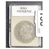 1880 P Morgan Silver $1 Dollar Coin in Case