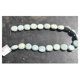 1 Strand Light Blue Oval Beads 16" Long