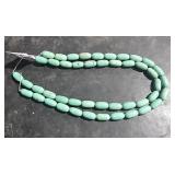 2 Strands Oval Green/Blue Beads 16" Long