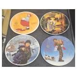 4 Collector Plates Knowles w/ Boxes Norman