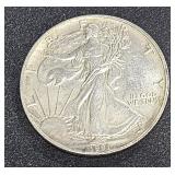 1991 1 oz Silver One Dollar  Liberty