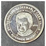 1993 Riverside Resort Seven Dollar Redeemable Cash