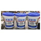 3 Tubs Scrubs-In-A- Bucket Hand Cleaner Towels