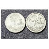 (2) 1960, 1954 -5 Centavos Republca De Guatemala