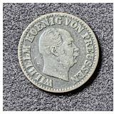1870 B 1/2 Silber Groschen 60 Einen Thaler Silver