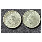 (2) South Africa 1962, 1964 5C Silver Coins