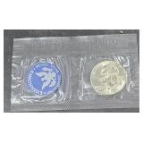 1974 S SILVER Eisenhower Proof Dollar in Case