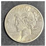1926 P Peace Silver 1$ Dollar Coin