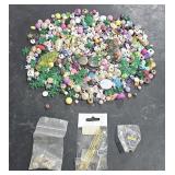 Bag of Beads and Misc Beading Supplies