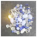 Blue, White & Clear Beads  For Necklace? Bracelets
