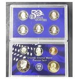 US Mint Proof Set 2003  5 Coins & 5 State Quarters