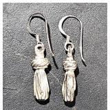 Sterling Tassel Drop Earring 1 1/4" Long  tw