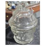 Heavy Glass Covered Dish -Candy, Snacks 8 1/2" Tal