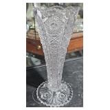 Patterned Glass Vase 8" Tall