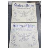 2 Sets States of The Union 50 State Solid Bronze