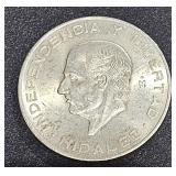 1956 Diez Pesos 28.888 G Ley 900 Silver Coin