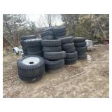 Pile if tires some with rims