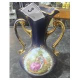 Vintage Limoges France Double Handle Vase 1/2" T