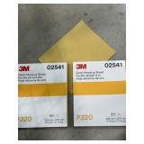 2 lots 1 pk of 50 sandpaper,p320 grit  gold