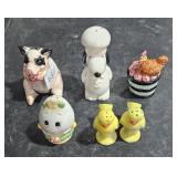 Miscellaneous salt and pepper shakers