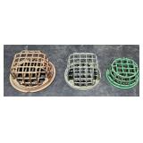 3 Vintage Flower Arranging Stem Holders