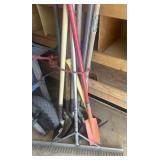 Miscellaneous hand, tools, rake, shovels, hoes