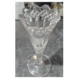 Vintage Tall Glass Vase 10" Tall