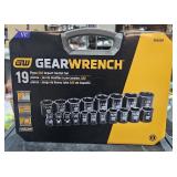 Gear wrench half inch 19 piece SAE impact socket