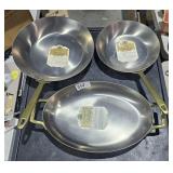 6 New copper pan revere wear Cook set w/ Lid Rack