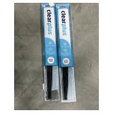 2 clear +18 inch winter wiper blades
