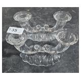 Paid of Glass Candle Holders