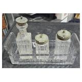Vintage  glass serving storage items