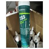 3 Lots of 4 ea Dowsil 733 Glass & Metal Sealant