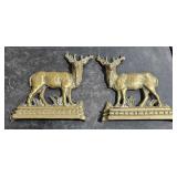 Mule Deer Brass bookends 5.49pounds