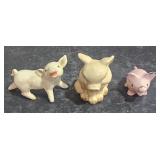 3 vintage ceramic pigs 2 GOEBEL,