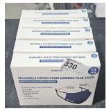 5- 10 pks. washable, bamboo facemasks two layer