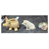 3 Pig Figurines
