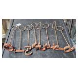 Vintage numbered branding irons
