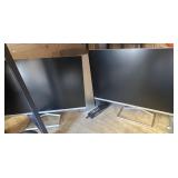 (2) computer monitors, one computer