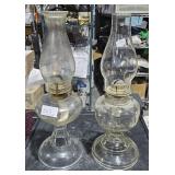 2 vintage gall hurricane lamps