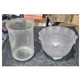 Purple Glass Shade and Owl Plant Water Holder